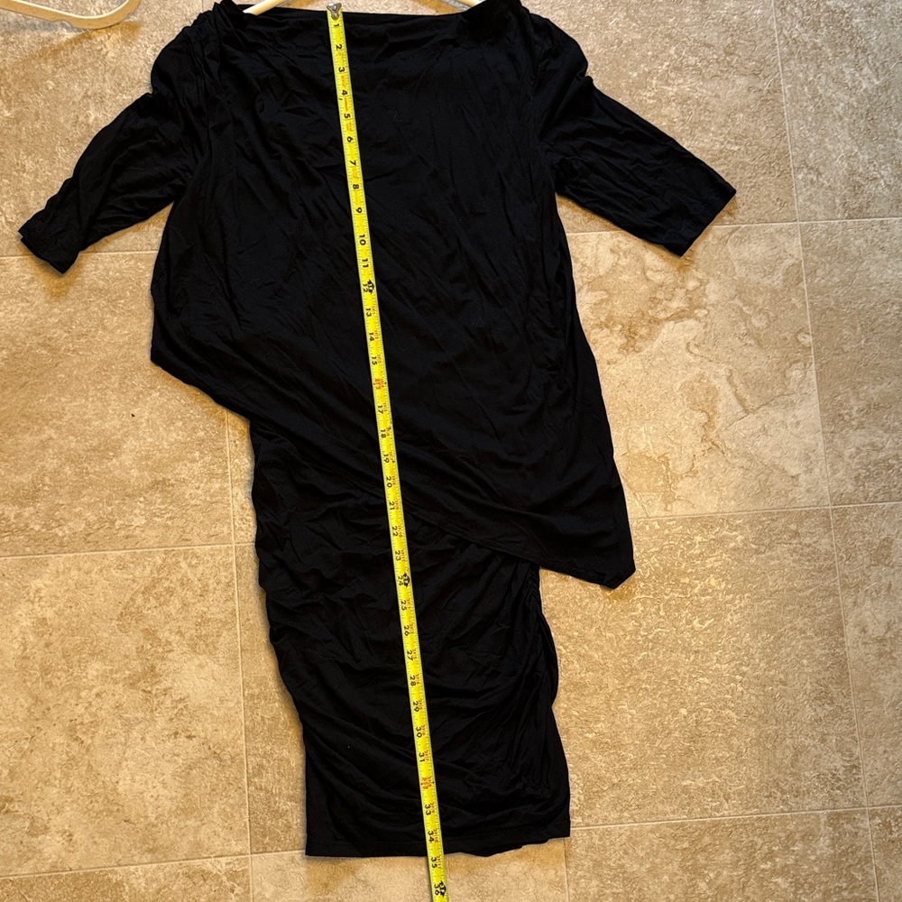 Three Dots Black Asymmetrical Dress - Picture 5 of 7